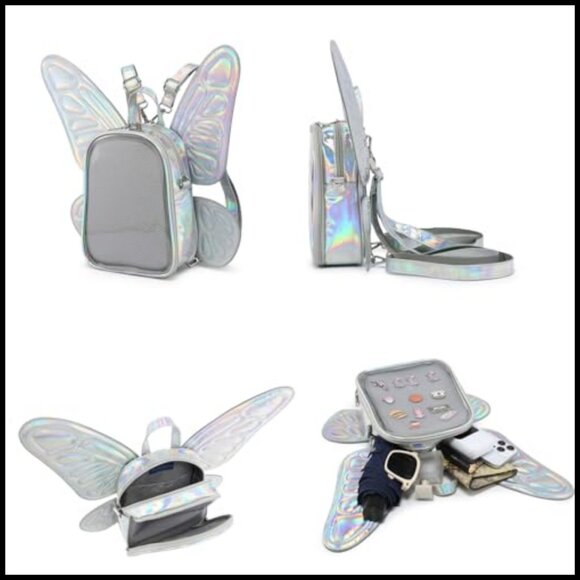 Butterfly Wing Ita Backpack with Detachable Straps and Pin Display Window